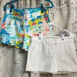 Set of Two Sailboat and Cream Shorts Crown&Ivy/Cynthia Rowley